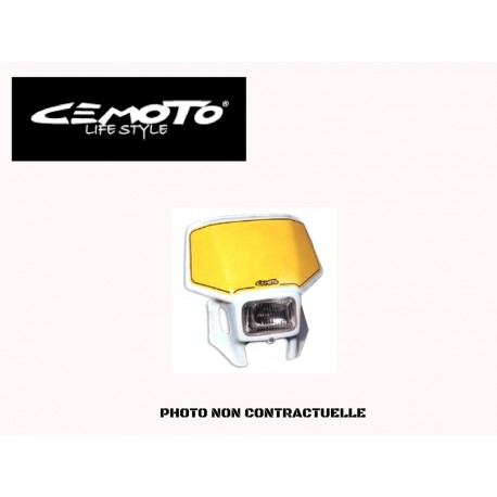 CEMOTO PLAQUE PHARE SIX DAYS JAUNE