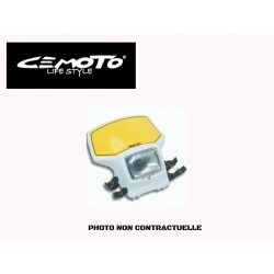 CEMOTO PLAQUE PHARE TT BLANCHE