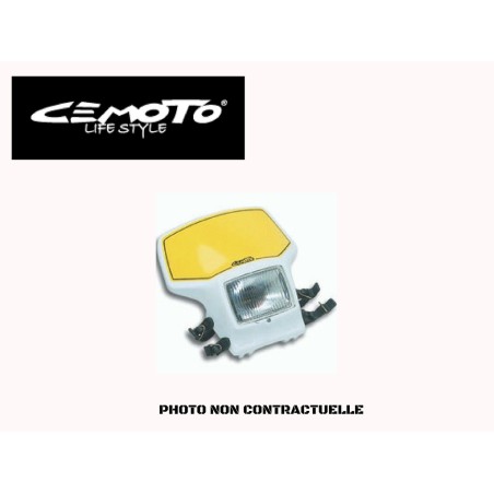 CEMOTO PLAQUE PHARE TT BLANCHE