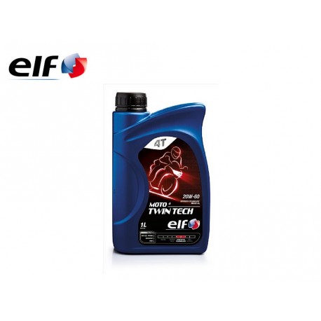 HUILE ELF MOTO 4 TEMPS TWIN TECH 20W60 1L