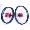 PAIRE DE ROUES SM PRO HONDA 250 CRF 04/13 / 450 CRF 02/12  ROUGE/NOIR 21-19X2.15