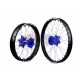 PAIRE DE ROUES SM PRO YAMAHA YZ 125/250 08/18 21/19X1.85 BLEUE NOIR BLEU