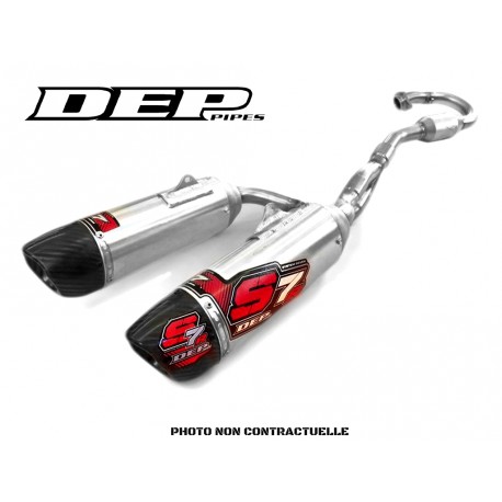 LIGNE COMPLETE DEP DOUBLE SORTIE HONDA 450 CRF S7R FS 2017-18 CARBON TIP CAN