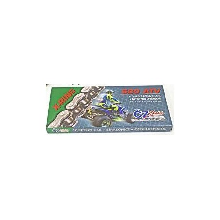 CHAINE RENFORCEE CHROME 102 MAILLONS CZ 520 ATV X-RING