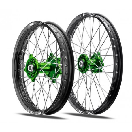 ROUE ARRIERE TALON MOYEU VERT CERCLE NOIR 19 X 2.15 KAWASAKI KXF 06/19