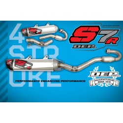 LIGNE COMPLETE DEP S7 NOIR EMBOUT CARBONE SUZUKI 250 RMZ 2010 / 2018