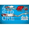 LIGNE COMPLETE DEP S7 NOIR EMBOUT CARBONE SUZUKI 250 RMZ 2010 / 2018
