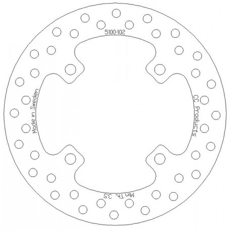 DISQUE DE FREIN ARRIERE  XR 250-600 91-