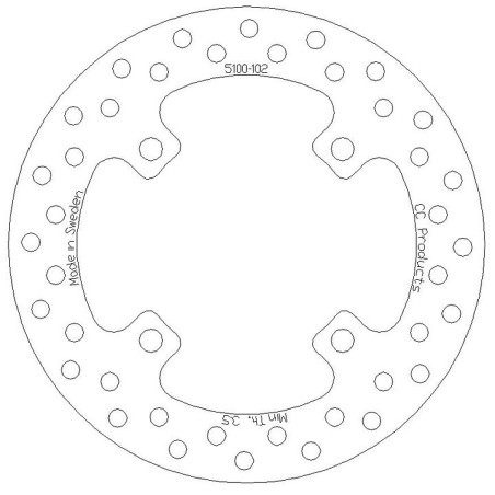DISQUE DE FREIN ARRIERE  XR 250-600 91-