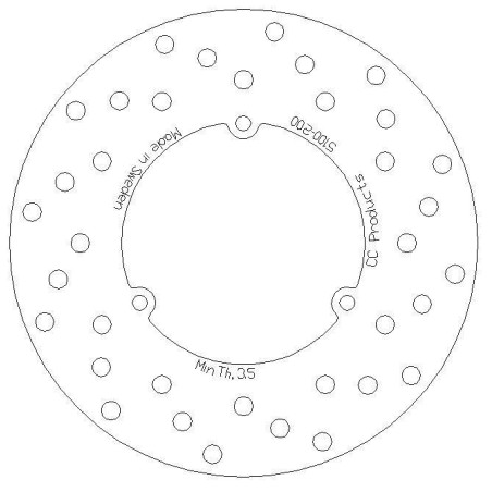 DISQUE DE FREIN ARRIERE KTM 125-500 86-87