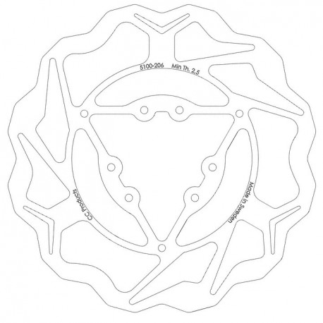 DISQUE DE FREIN AVANT TM 125-530