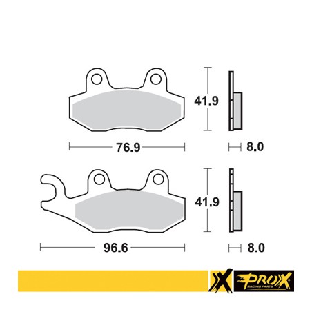 PLAQUETTES DE FREIN AVANT PROX RM125/250 '89-95 + YZ125/250 '90-97
