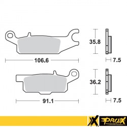 PLAQUETTES DE FREIN AVANT PROX YFM250R Raptor '08-12 (Left) + YFM700R R