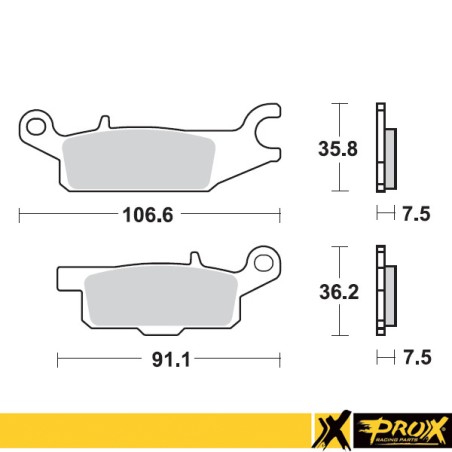 PLAQUETTES DE FREIN AVANT PROX YFM250R Raptor '08-12 (Left) + YFM700R R