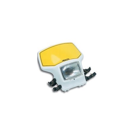 PLAQUE PHARE CE MOTO TT BLANCHE