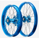 PAIRE DE ROUES TALON/TALON MOYEU BLEU CERCLE BLEU TETE RAYON BLEU 19X2.15 YAMAHA