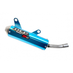SILENCIEUX CROSS SHORTY BLEU DEP YAMAHA YZ 250 de 2002 à 2024 FANTIC 250 XX 22