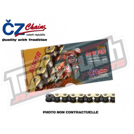CHAINE RENFORCEE 118 MAILLONS OR CZ 520 MX RACING  07.RC520120CG