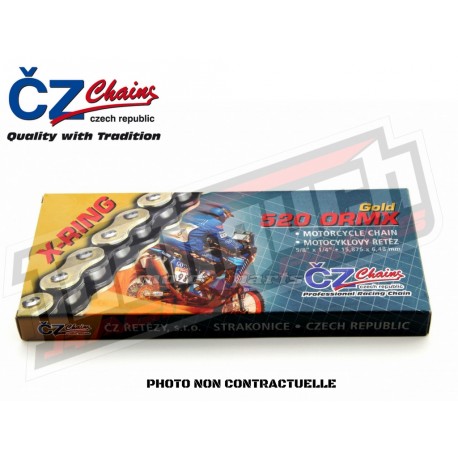 CHAINE RENFORCEE ENDURO CHROME 118 MAILLONS CZ 520 X-RING/ORMX